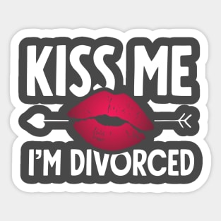 Kiss me I'm divorced Sticker